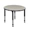 Kee Round Classroom Tables, 42 W, 42 L, 23-34 H, Wood, Metal, Maple TB42RNDPLAPBK - alternate 1
